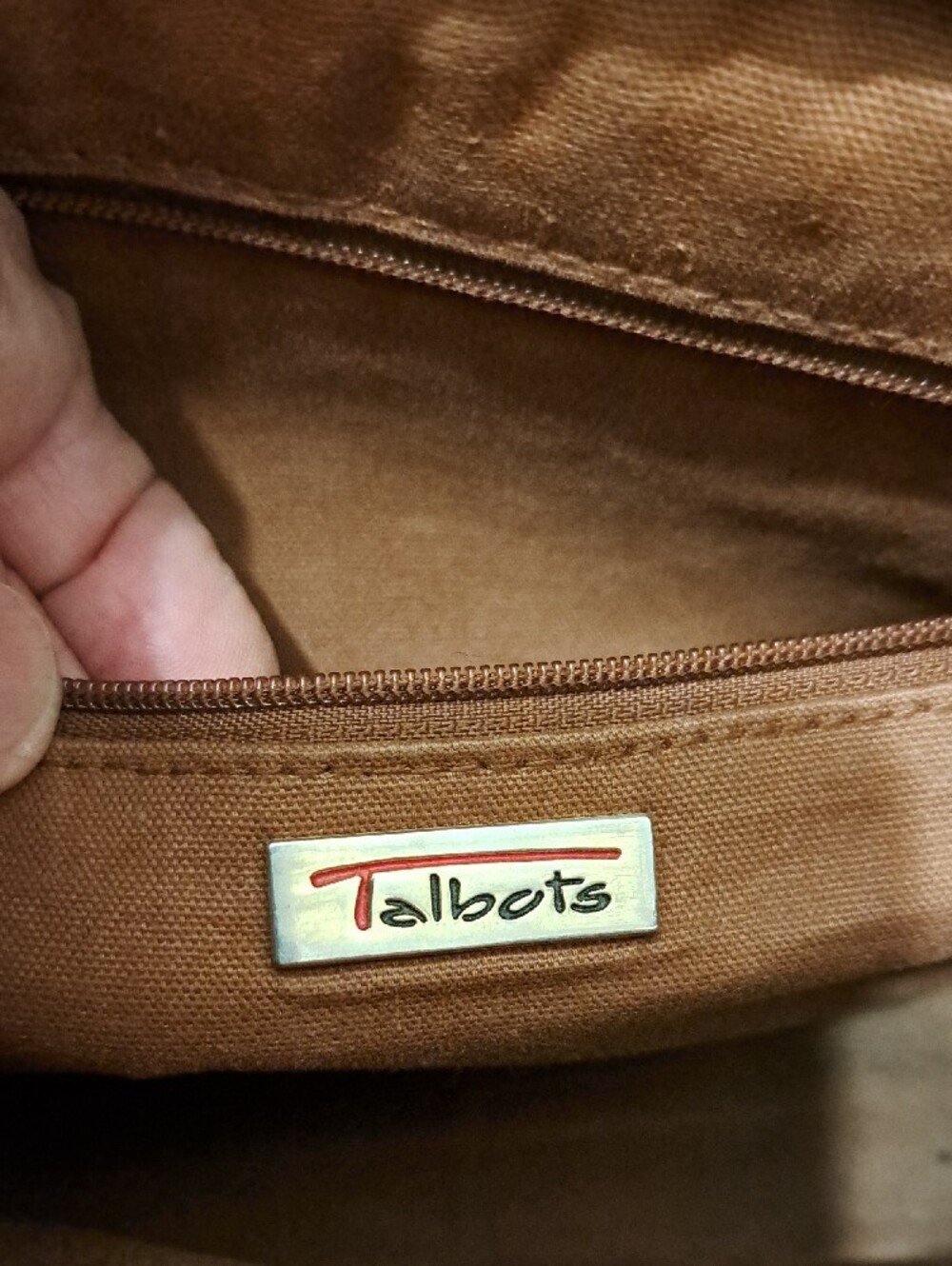 Talbots Woven Brown Leather Crossbody Bag - Women - Picture 16 of 16